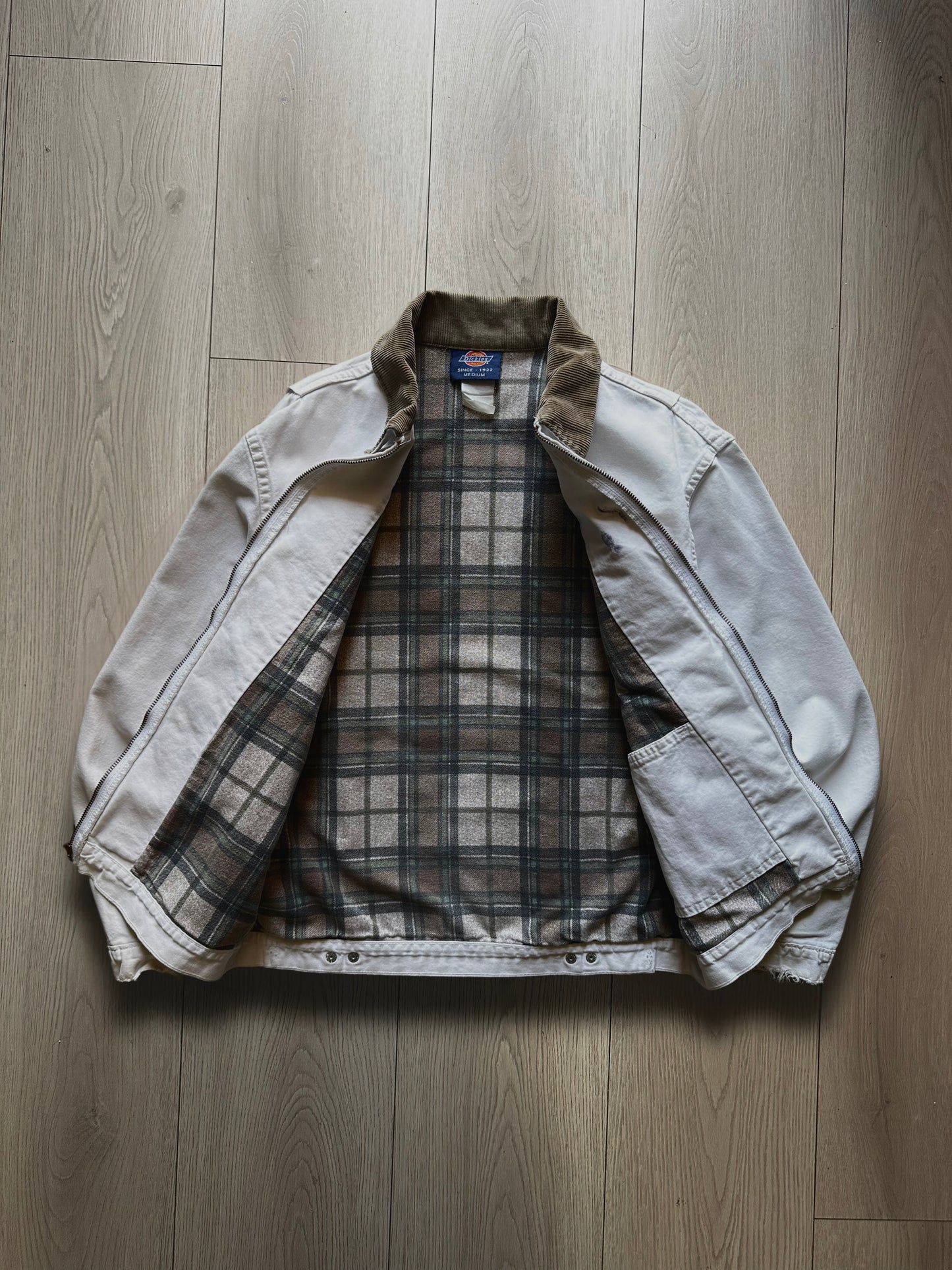 Vintage Dickies Detroit Jacket – Distressed White (Green Tab)