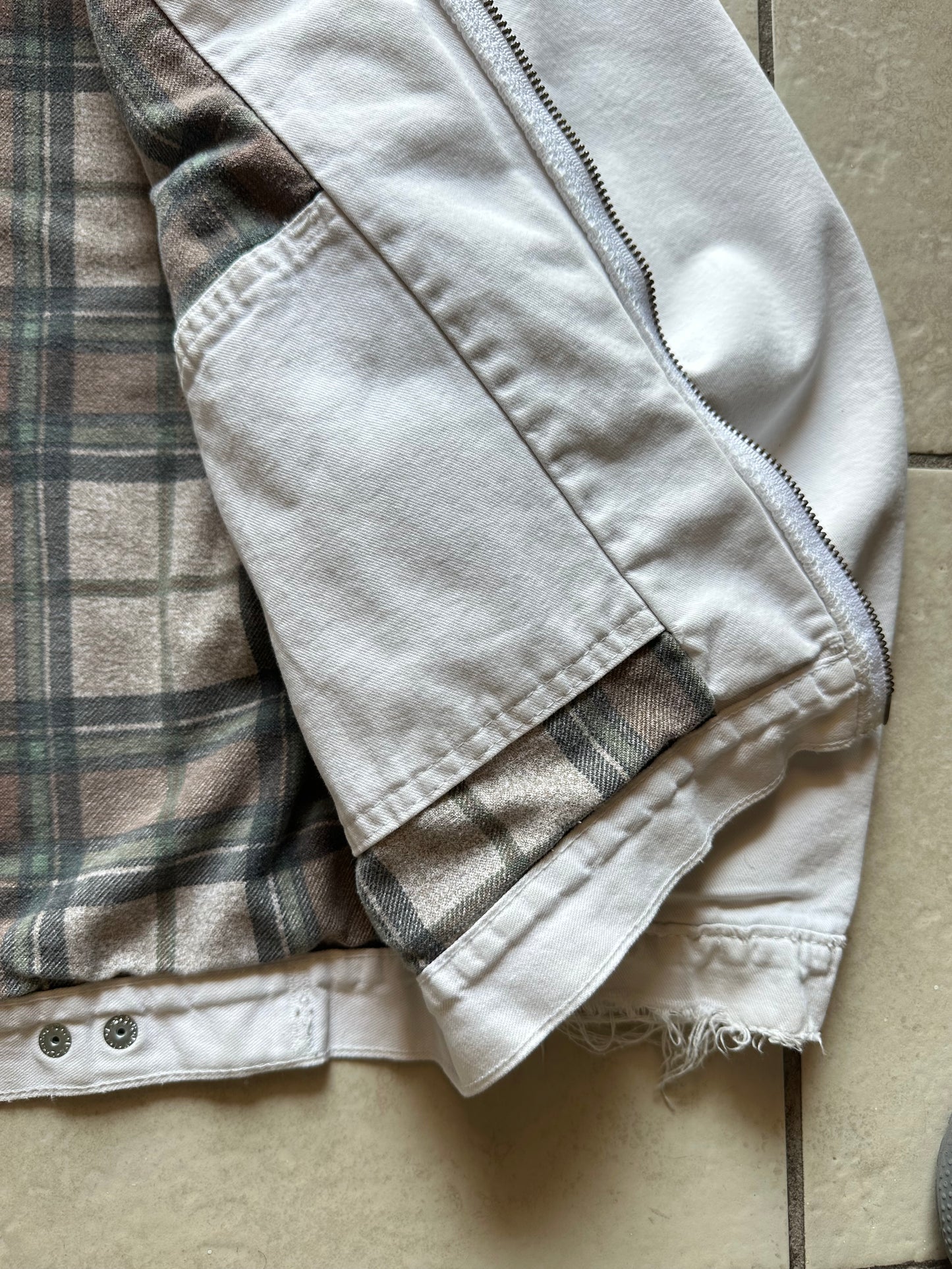 Vintage Dickies Detroit Jacket – Distressed White (Green Tab)
