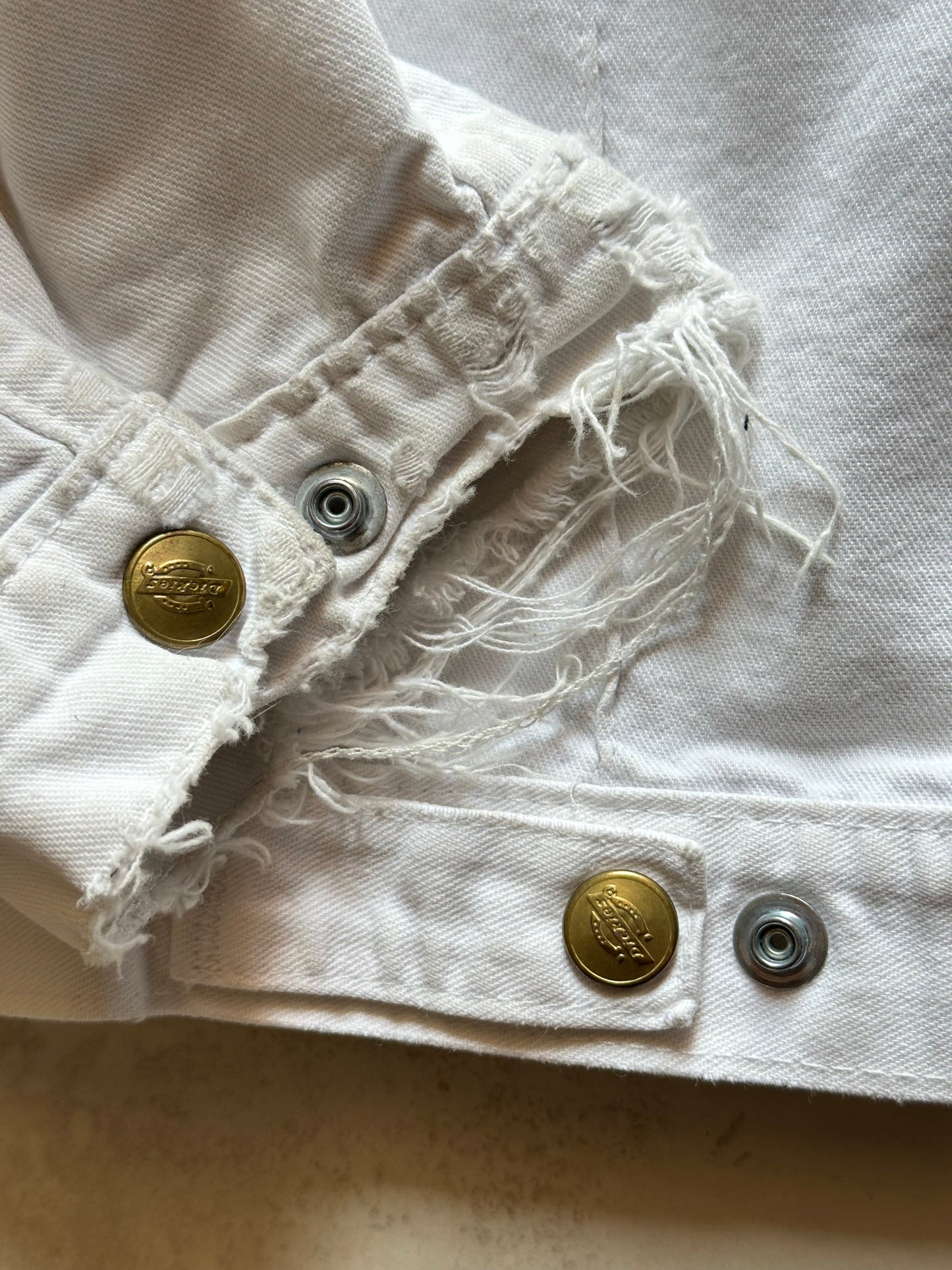 Vintage Dickies Detroit Jacket – Distressed White (Green Tab)