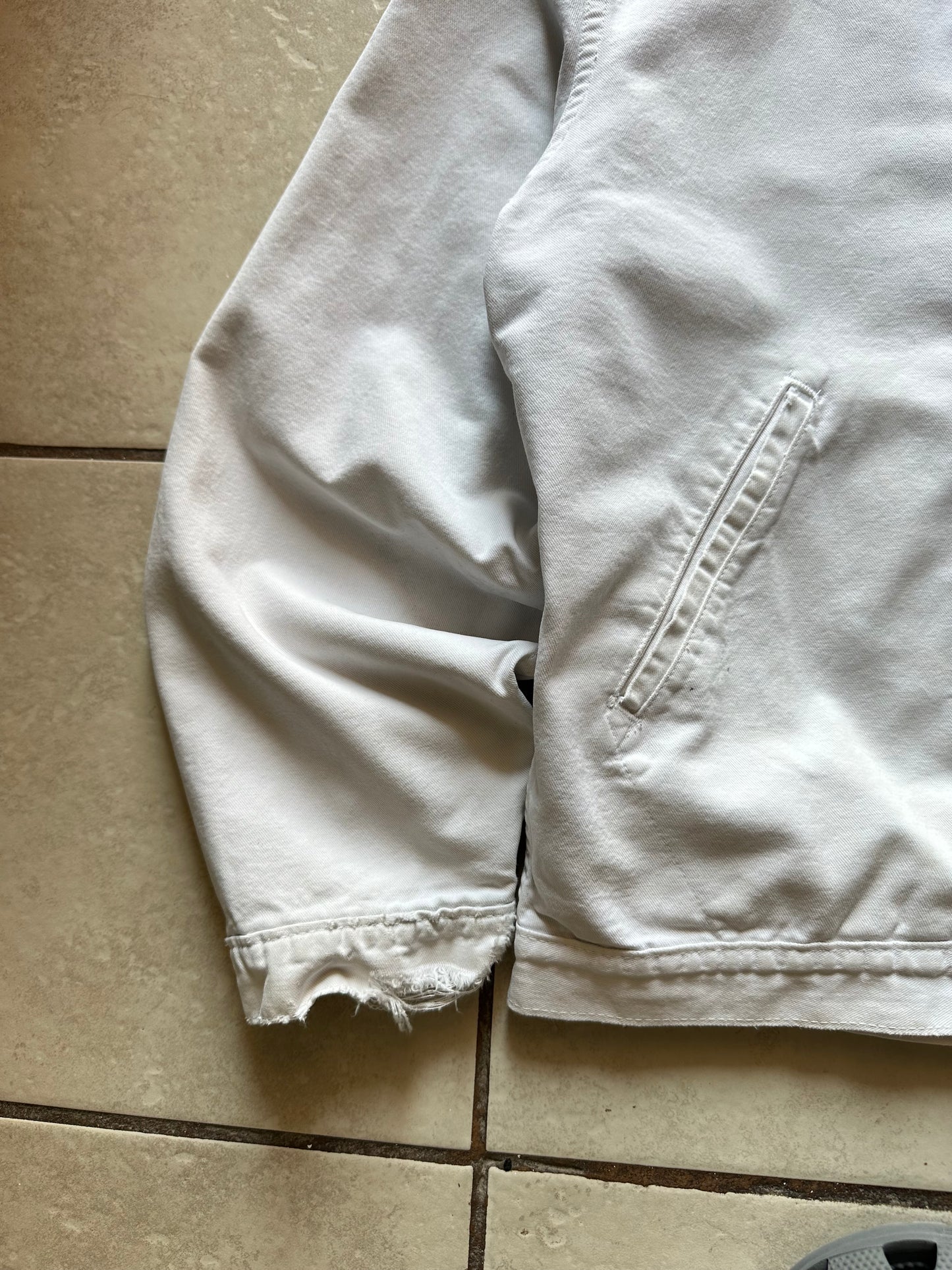 Vintage Dickies Detroit Jacket – Distressed White (Green Tab)