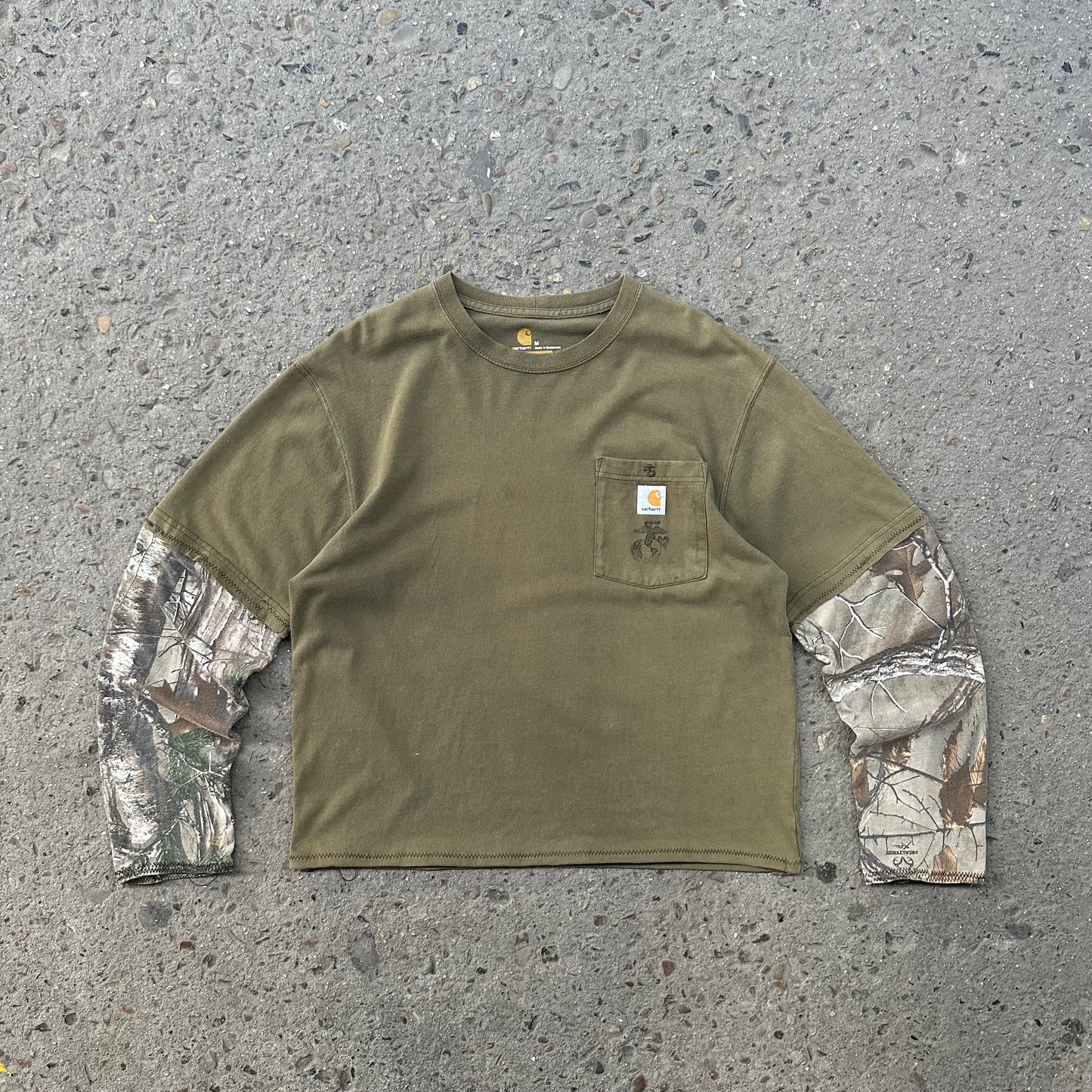 Custom Camo-Sleeve Carhartt Long Sleeve