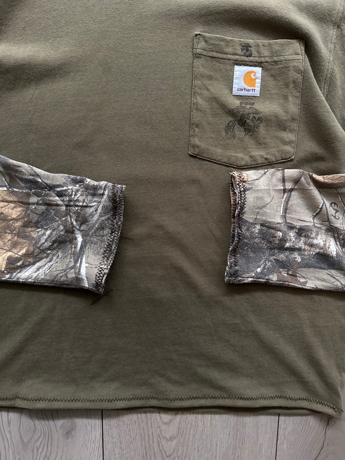 Custom Camo-Sleeve Carhartt Long Sleeve